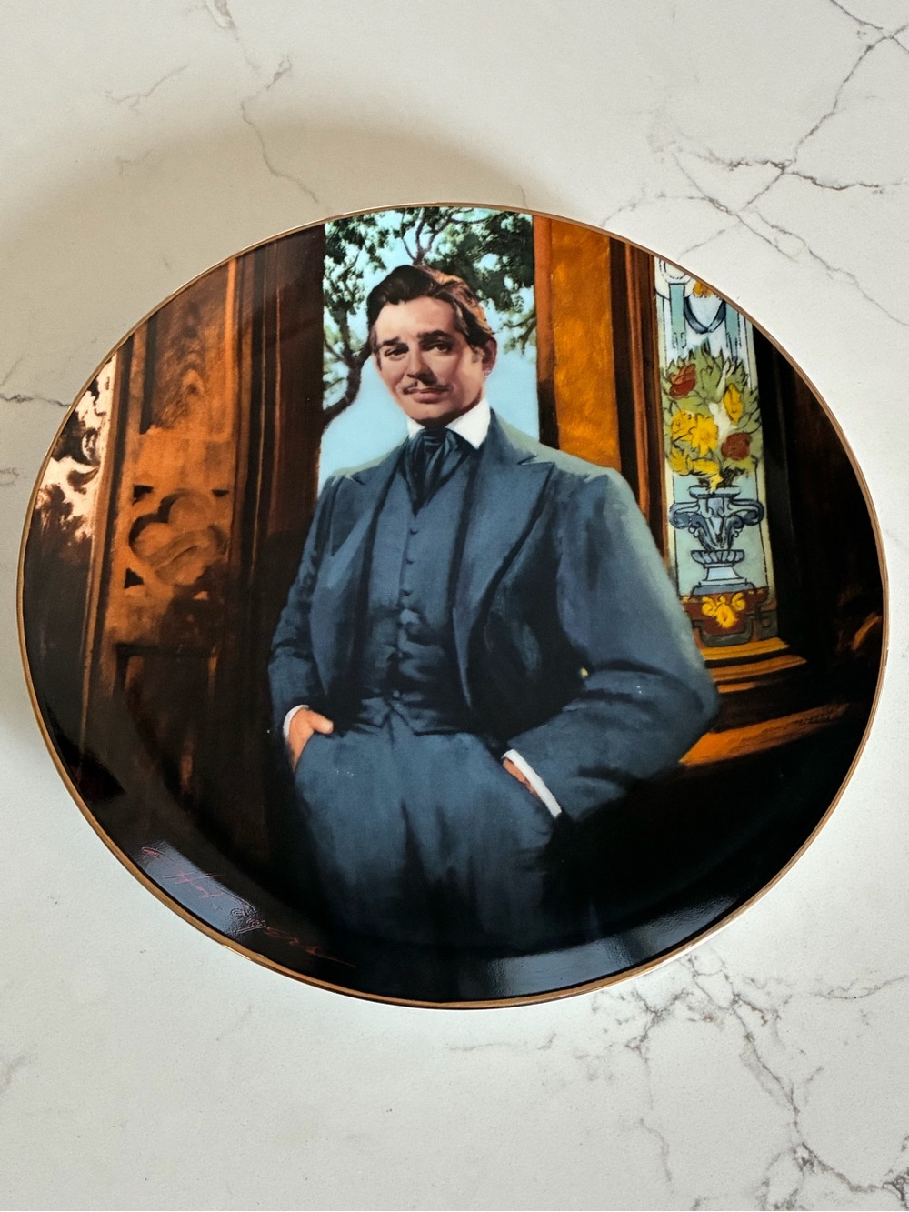 WS George Gone With the Wind Rhett Butler Clark Gable Golden Anniversary Plate H